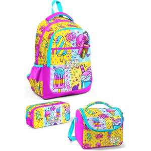 Coral High Kids Mixed Dondurma Desenli 3’lü Okul Çanta Seti SET0123645
