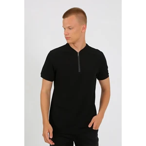 Uomo Park 2653 Yarım Fermuarlı Premium Kısa Kollu Regular Fit Erkek T-Shırt