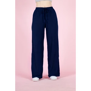 CMZ Collection Kadın Yüksel Bel Bol Paça Bürümcük Cepli Palazzo Pantolon