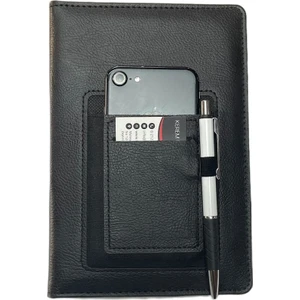Eren Ofis Notebook 15X21 Cep Telefon Bölmeli Termo Deri Kanguru Model Defter