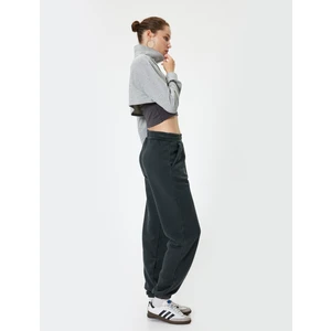 Jogger Eşofman Altı Relax Fit Yıkamalı Beli Lastikli Cepli