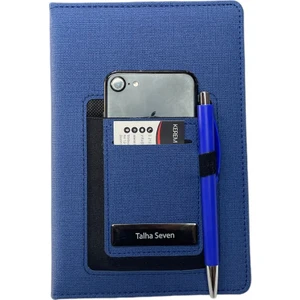 Eren Ofis Notebook 15X21 Cep Telefon Bölmeli Termo Deri Kanguru Model Tarihsiz Ajanda - Kişiye Özel Hediye