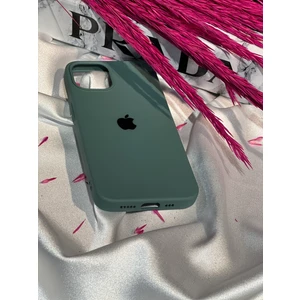 Stella Aksesuar iPhone 14 Plus Uyumlu Logolu Içi Kadife Silikon Telefon Kılıfı