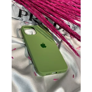 Stella Aksesuar iPhone 14 Plus Uyumlu Logolu Içi Kadife Silikon Telefon Kılıfı