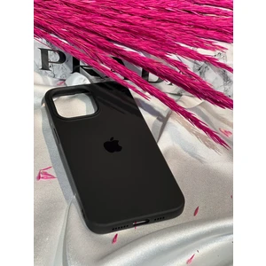 Stella Aksesuar iPhone 14 Pro Uyumlu Logolu Içi Kadife Silikon Telefon Kılıfı