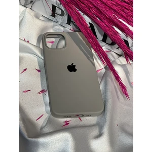 Stella Aksesuar iPhone 14 Plus Uyumlu Logolu Içi Kadife Silikon Telefon Kılıfı