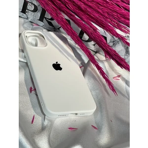 Stella Aksesuar iPhone 14 Plus Uyumlu Logolu Içi Kadife Silikon Telefon Kılıfı