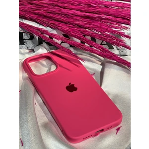 Stella Aksesuar iPhone 14 Pro Uyumlu Logolu Içi Kadife Silikon Telefon Kılıfı