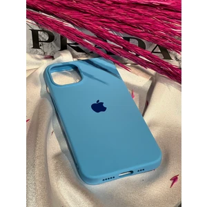 Stella Aksesuar iPhone 14 Plus Uyumlu Logolu Içi Kadife Silikon Telefon Kılıfı