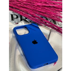 Stella Aksesuar iPhone 14 Pro Uyumlu Logolu Içi Kadife Silikon Telefon Kılıfı