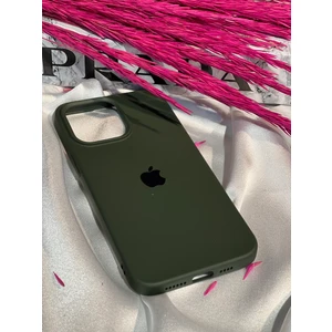 Stella Aksesuar iPhone 14 Pro Uyumlu Logolu Lansman Içi Kadife Silikon Telefon Kılıfı