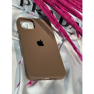 Stella Aksesuar iPhone 14 Plus Uyumlu Logolu Içi Kadife Silikon Telefon Kılıfı