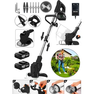 Alman Trex 2 Akülü 3800 Vf 20 Ah Ot Çim Çalı Diken Biçme Tırpanı Teleskopik Uzatmalı