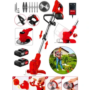 Alman Trex 2 Akülü 3800 Vf 20 Ah Ot Çim Çalı Diken Biçme Tırpanı Teleskopik Uzatmalı