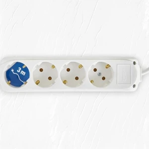 4'lü Topraklı Grup Priz 3 mt