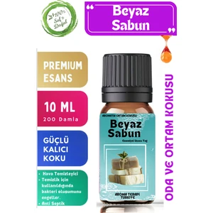 Aroma Terapi TR Beyaz Sabun Saf Esansiyel Yağ Oda ve Ortam Kokusu Aromatik Uçucu Yağ 10 ml