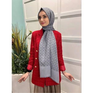 Elegance Monogram Şal 1090100 Gri İE1090100