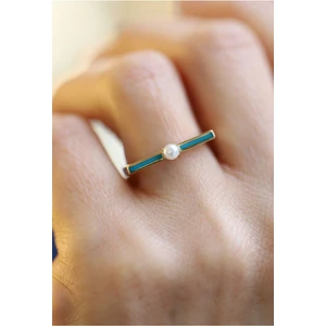 Yenigün Kuyumculuk 14 Ayar Altın Mineli Inci Yüzük