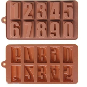 Pasta Cumhuriyeti Silikon Büyük Rakamlar Çikolata Kalıbı 10LU