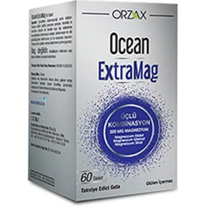 Ocean Orzax Ocean Extramag Üçlü Kombinasyon Magnezyum Takviye Edici Gıda 60 Tablet
