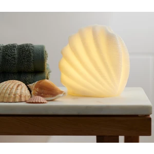 LED Dekoratif Midye Kokusuz Gerçek Mum 2 Adet LR06 Pil ile 15x12x8 cm Boyut