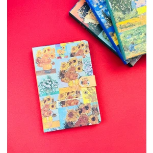 Van Gogh Kolaj Tasarımlı Mıknatıs Kapaklı Defter BM-1209