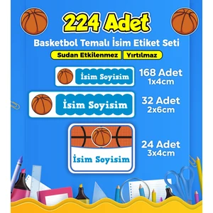 Sb Store Okul Kreş İsim Etiketi Kalem Defter Özel İsim Yazılabilen Etiket Seti Model 26 - 224 Adet