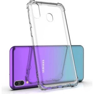 Techno Guru Samsung Galaxy A30 Köşe Korumalı Şeffaf Jelly Premium Silikon Kılıf