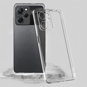 Xiaomi Redmi 12 Uyumlu Kılıf Şeffaf 3D Kamera Korumalı Slim Fit Tasarım Esnek Renksiz Silikon Kapak