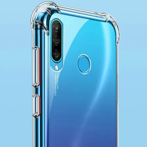 Techno Guru Huawei P40 Lite E Köşe Korumalı Şeffaf Jelly Premium Silikon Kılıf