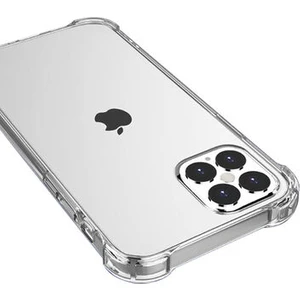 Techno Guru iPhone 12 Pro Max Köşe Korumalı Şeffaf Jelly Premium Silikon Kılıf