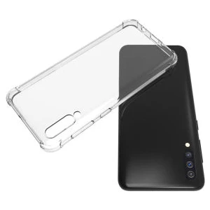 Techno Guru Samsung Galaxy A70 Köşe Korumalı Şeffaf Jelly Premium Silikon Kılıf