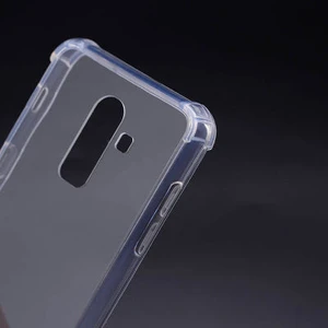Techno Guru Samsung Galaxy J6 Plus Köşe Korumalı Şeffaf Jelly Premium Silikon Kılıf