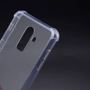 Techno Guru Samsung Galaxy J8 Köşe Korumalı Şeffaf Jelly Premium Silikon Kılıf