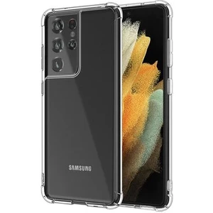 Techno Guru Samsung Galaxy S21 Ultra Köşe Korumalı Şeffaf Jelly Premium Silikon Kılıf