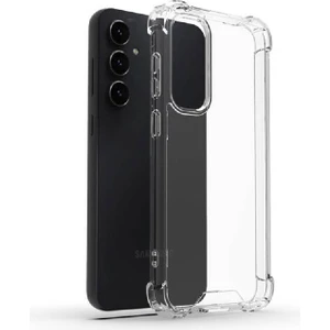 Techno Guru Samsung Galaxy S23 Fe Köşe Korumalı Şeffaf Jelly Premium Silikon Kılıf