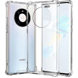 Techno Guru Huawei Mate 40 Pro Köşe Korumalı Şeffaf Jelly Premium Silikon Kılıf
