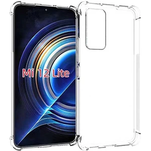 Techno Guru Xiaomi Mi 12 Lite Köşe Korumalı Şeffaf Jelly Premium Silikon Kılıf