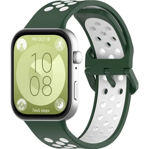 YKD Store Huawei Watch Fit 3 İçin Iki Renkli Silikon Saat Kayışı (Yurt Dışından)