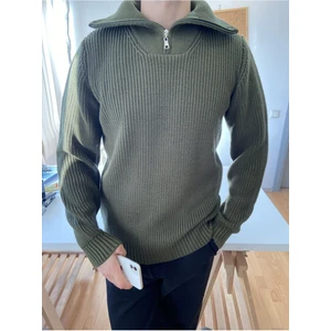 Tarz Cool Erkek Regular Fermuarlı Balıkçı Triko Kazak