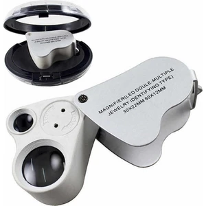 30X Büyütme Lup Mercek Metal LED Işıklı Lup Büyüteç Mücevher, Kuyumcu, Saat Telefon Tamir Büyüteci