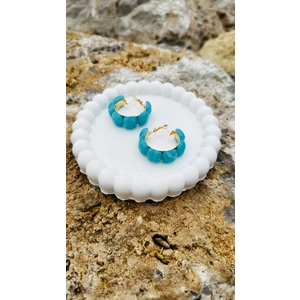 Queen Accessory Mavi Halka Küpe