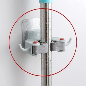 2 Adet Mop Fırça Askı Aparatı Paspas Süpürge Fırça ve Mop Askısı Sap Tutucu Mutfak Banyo Askı