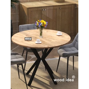 Wood Idea Ahtapot Ayaklı Yuvarlak Masa 90 x 90 cm