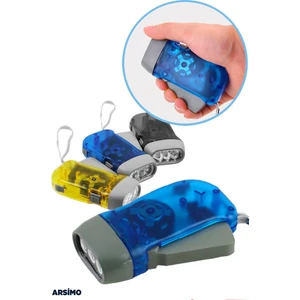 Dinamolu Şarjlı LED El Feneri