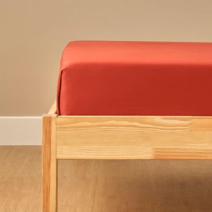 Bella Maison %100 Pamuk Saten Supreme Basic King Size Düz Çarşaf Kiremit (260x280 cm)