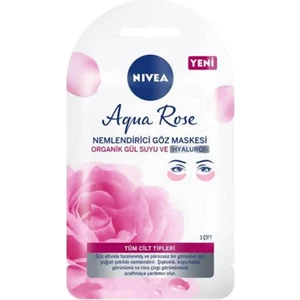 Nıvea Aqua Rose Hyaluron Gül Suyu İçeren Nemlendirici Göz Maskesi 1 Çift 1 Paket (50 G)