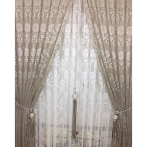 Ceylanlar Perde Iki Adet Tül Fon Perde