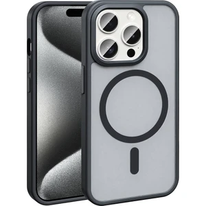 Apple iPhone 15 Pro Max ile Uyumlu Kılıf Magsafe Şarj Özellikli Mat Arka Yüzeyli Kapak