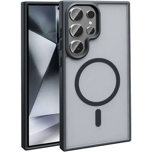 Samsung Galaxy S23 Ultra ile Uyumlu Kılıf Magsafe Şarj Özellikli Mat Arka Yüzeyli Kapak